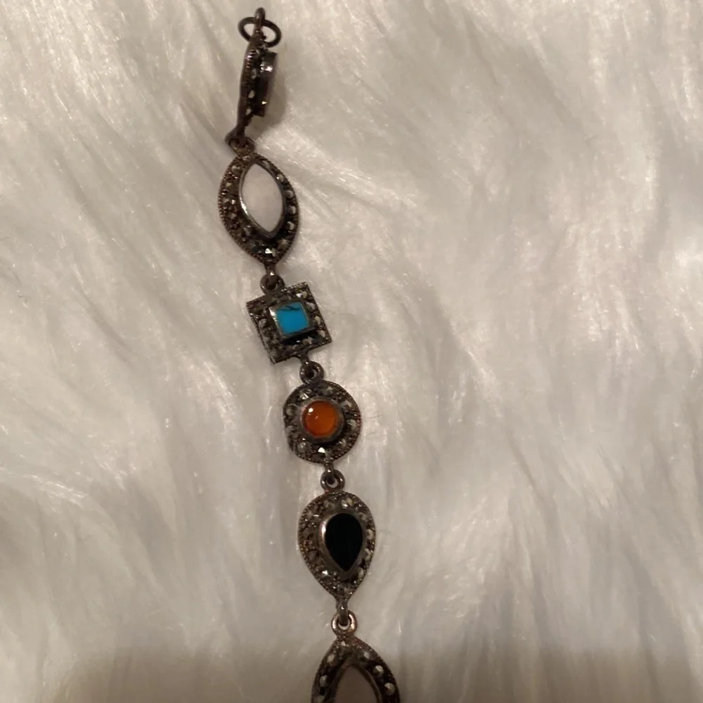 Women’s NWT multi gemstone marcasite Bracelet